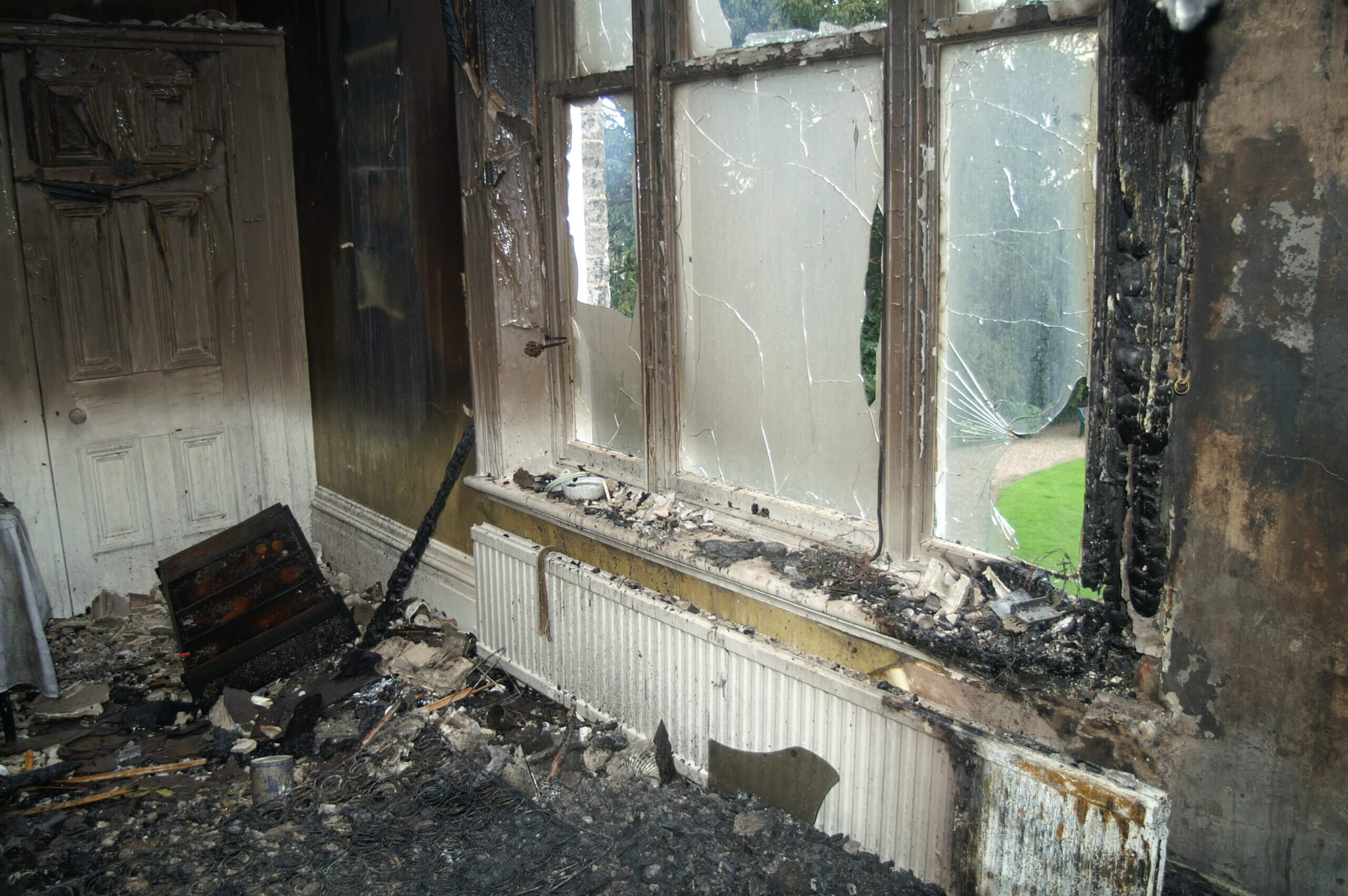 A picture of fire damage in a home in Fort Wright Kentucky.